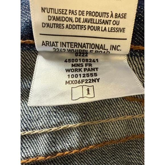 Ariat FR M4 Relaxed Boot Jean Men’s 38x30 Dark Wash Work Jeans EUC - Picture 15 of 16